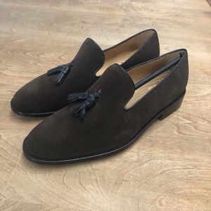 Brown Suede Tassel loafers - Men US9/9.5 - UNWORN